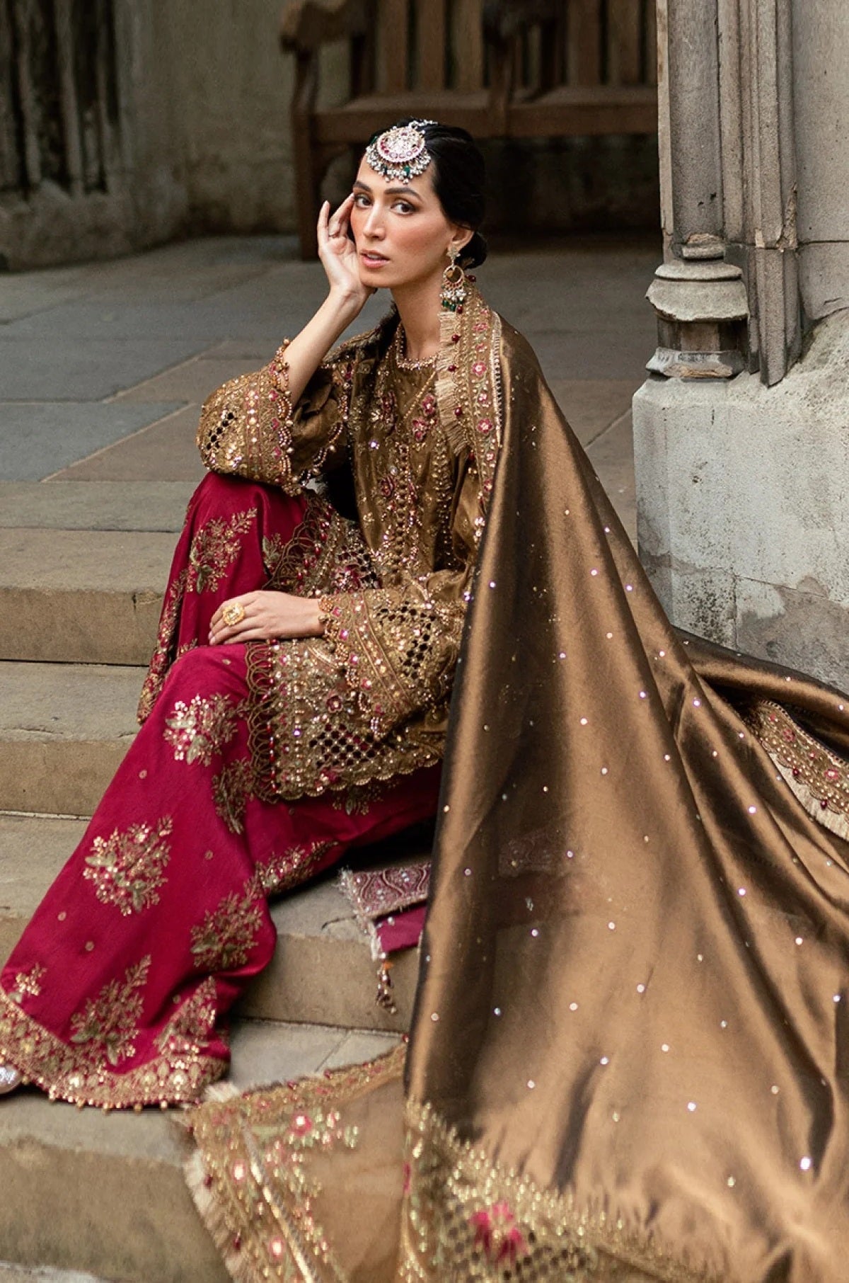 Maria.B Luxury Lava Silk Embroidered 3 Piece Unstitched