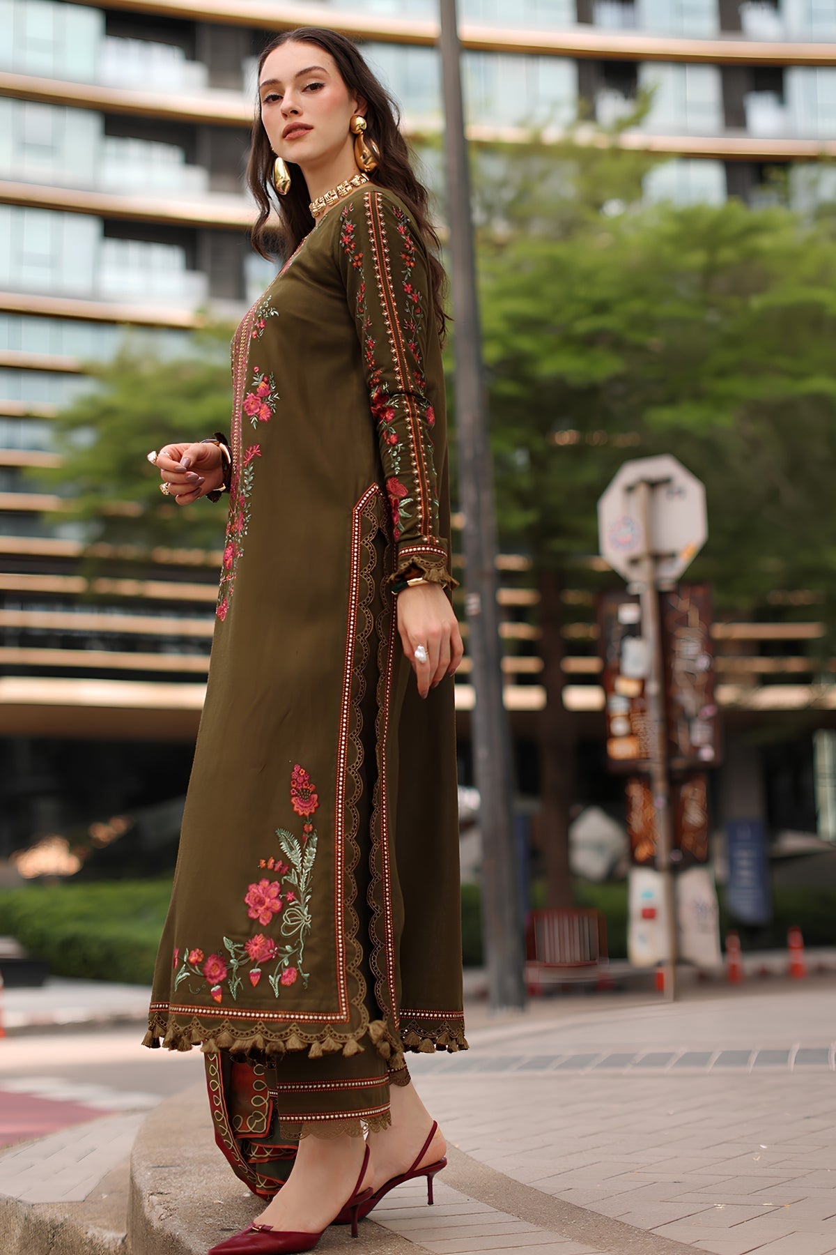 Charizma - 3PC Unstitched Dhanak Embroidered Shirt with Digital Printed Dupatta and Trouser
