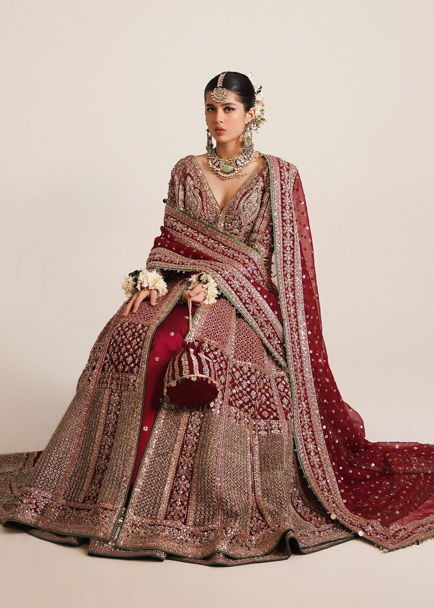 Hussain Rehar Organza Embroidered Luxury Wedding Collection