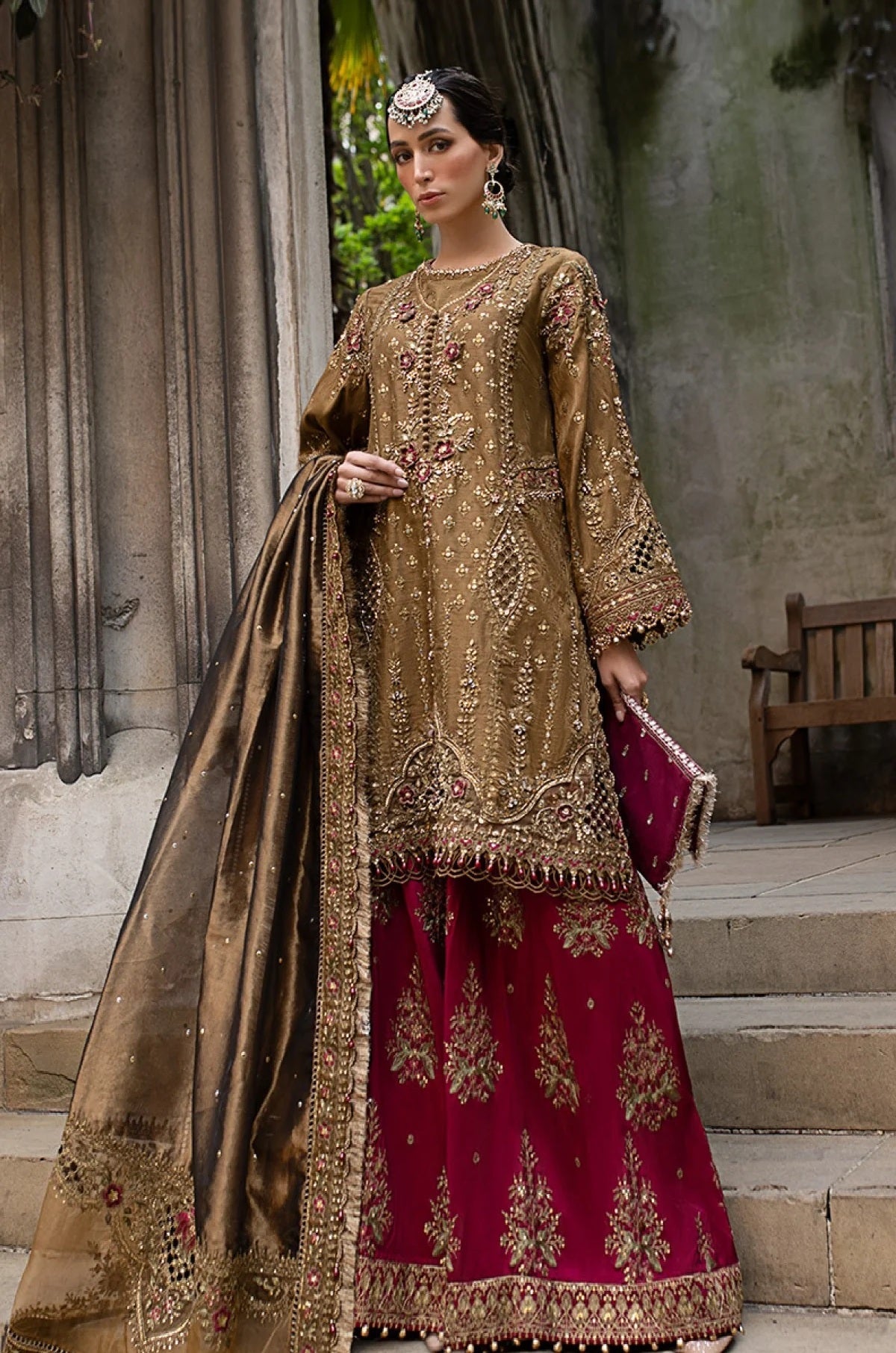 Maria.B Luxury Lava Silk Embroidered 3 Piece Unstitched