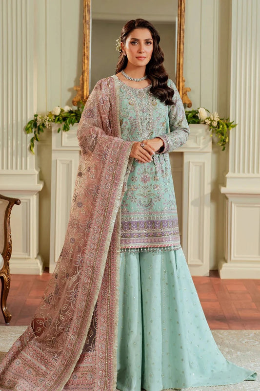 Baroque - BQU - Luxury Pure Chiffon Embroidered 3 Piece Unstitched