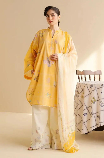Coco by Zara Shah Jahan - 3PC Banadora Lawn Printed Shirt with Printed Voil Dupatta (Unstitched)