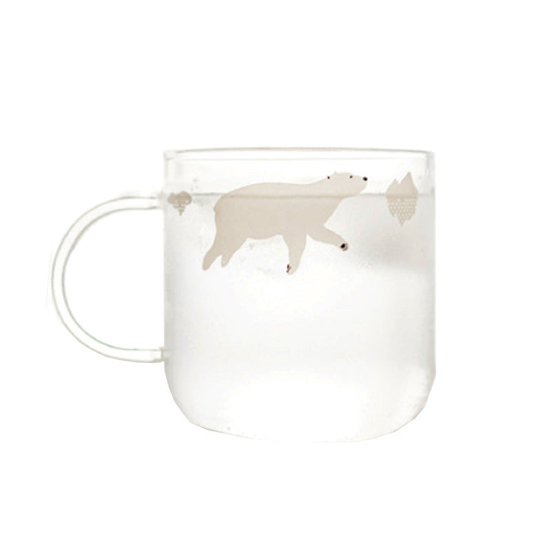 Polar handmade glass cute mug