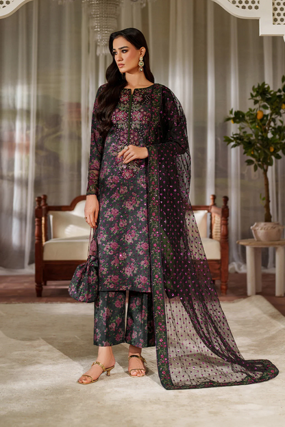Iznik Luxury Printed & Embroidered Unstitched Lawn Suit