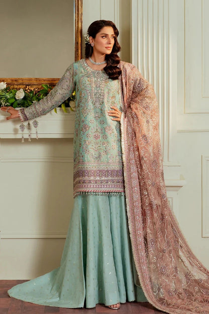 Baroque - BQU - Luxury Pure Chiffon Embroidered 3 Piece Unstitched