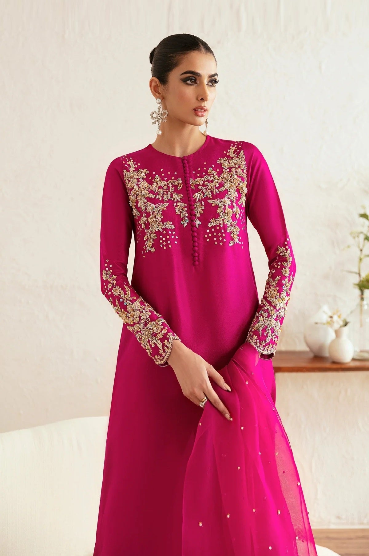 Kanwal Malik - Luxury Silk Embroidered 3 Piece Unstitched - Myra