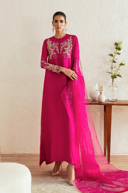 Kanwal Malik - Luxury Silk Embroidered 3 Piece Unstitched - Myra