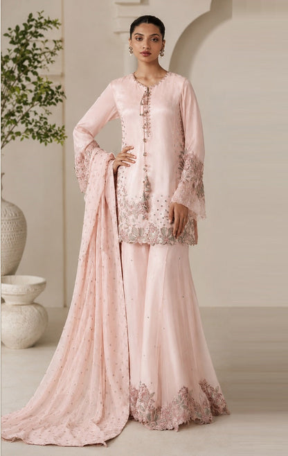 Iznik Luxury Embroidered Chiffon 3Pc Unstitched Suit