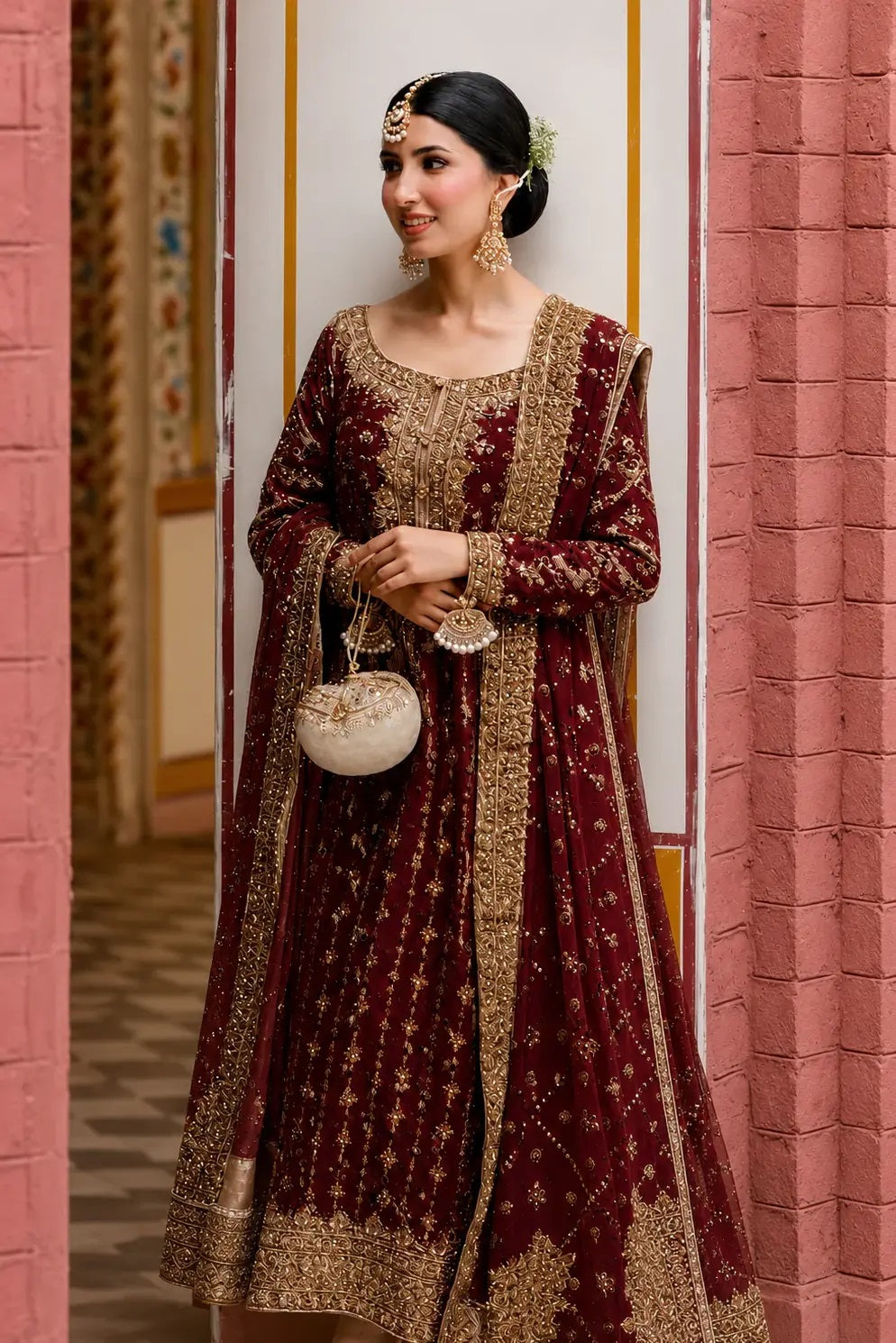 Haris Shakeel Luxury Raw Silk Embroidered 3 Pc Unstitched Suit