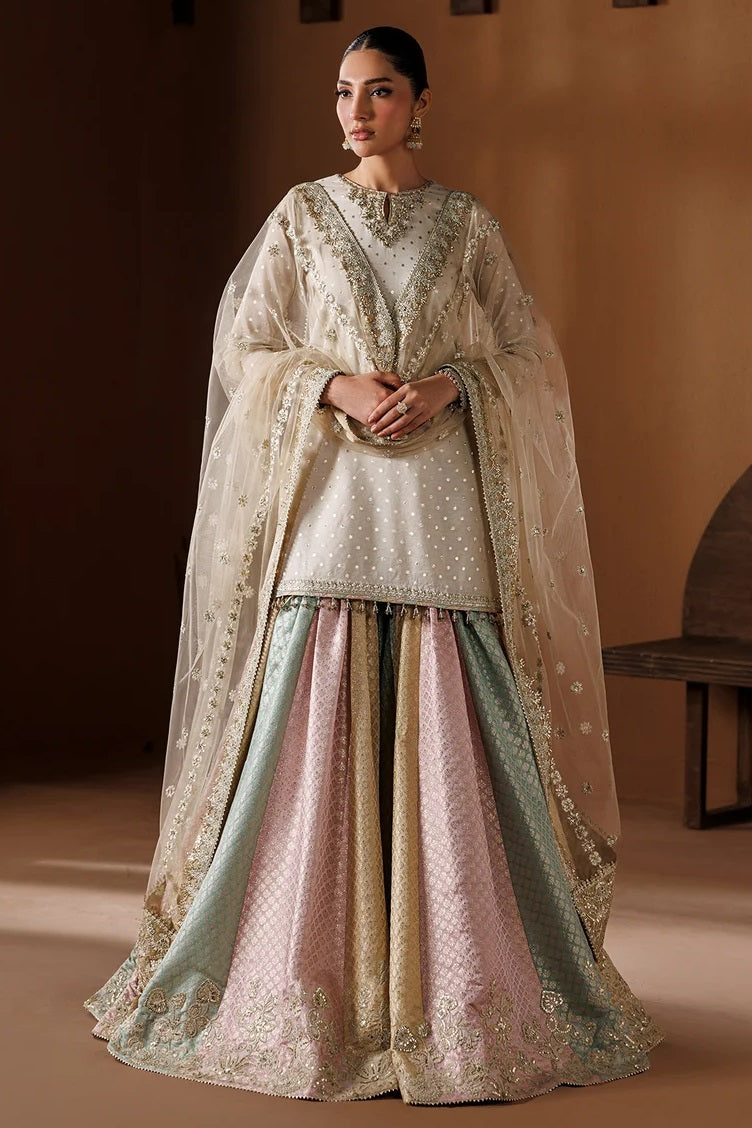 Baroque Luxury Chiffon Embroidered 3Pc Unstitched Suit