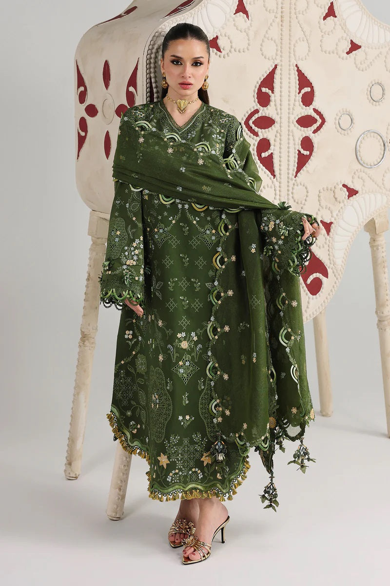 Qalamkar Luxury Lawn Embroidered 3PC Unstitched VESTA