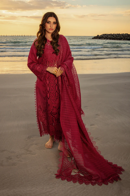 Rang Rasiya Premium Embroidered Lawn Unstitched 3Pc Suit ALAYA