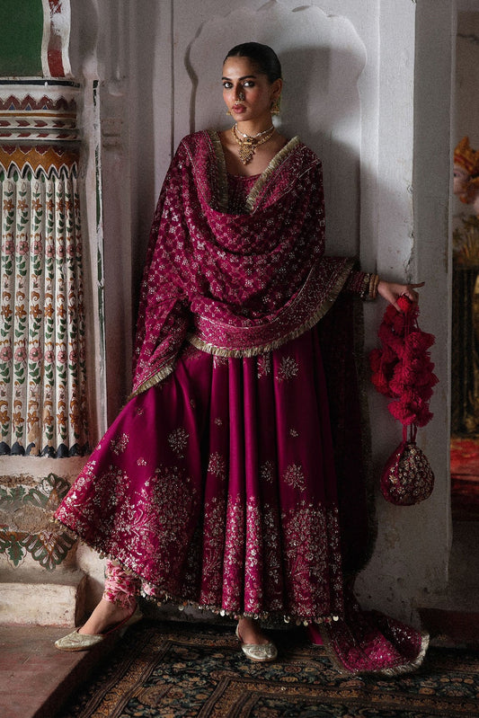 Hussain Rehar - Luxury Raw Silk Embroidered 3 Piece Unstitched - Gulpanra