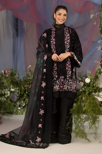 Sobia Nazir - 3PC Lawn Embroidered Shirt with Printed Chiffon Dupatta (Unstitched)