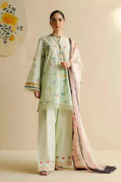 Coco by Zara Shah Jahan - 3PC Banadora Lawn Printed Shirt with Printed Voil Dupatta (Unstitched)