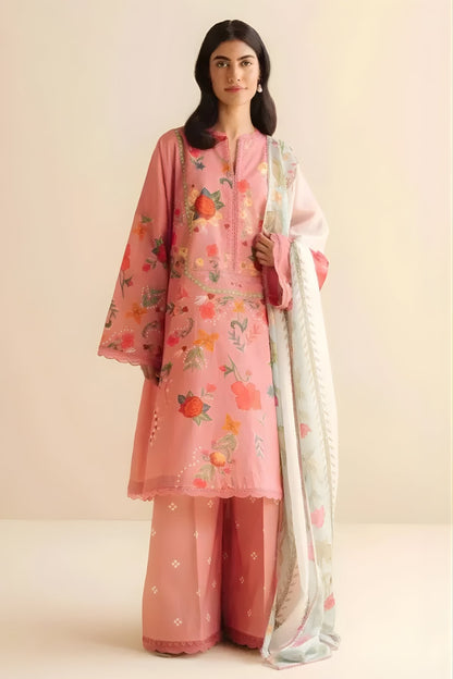 Coco by Zara Shah Jahan - 3PC Banadora Lawn Printed Shirt with Printed Voil Dupatta (Unstitched)