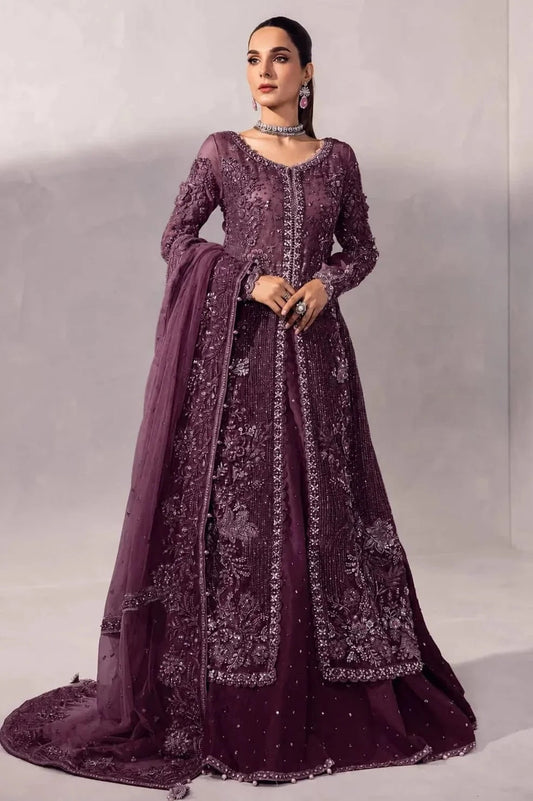 Maria B Luxury Lava Silk Embroidered 3Pc Unstitched Suit