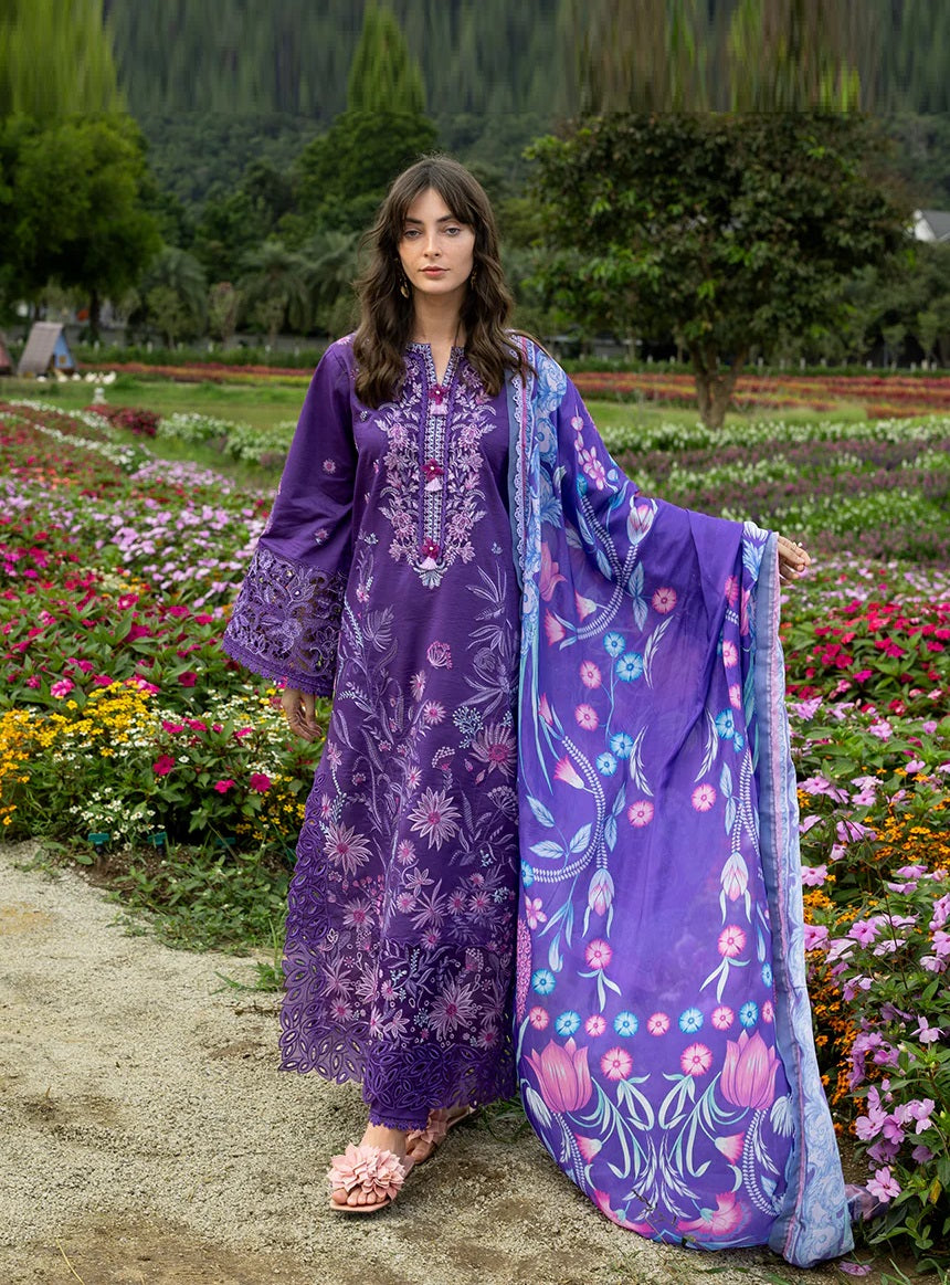 Mushq Luxury Lawn Embroidered Unstitched 3PC Suit Lily Veil