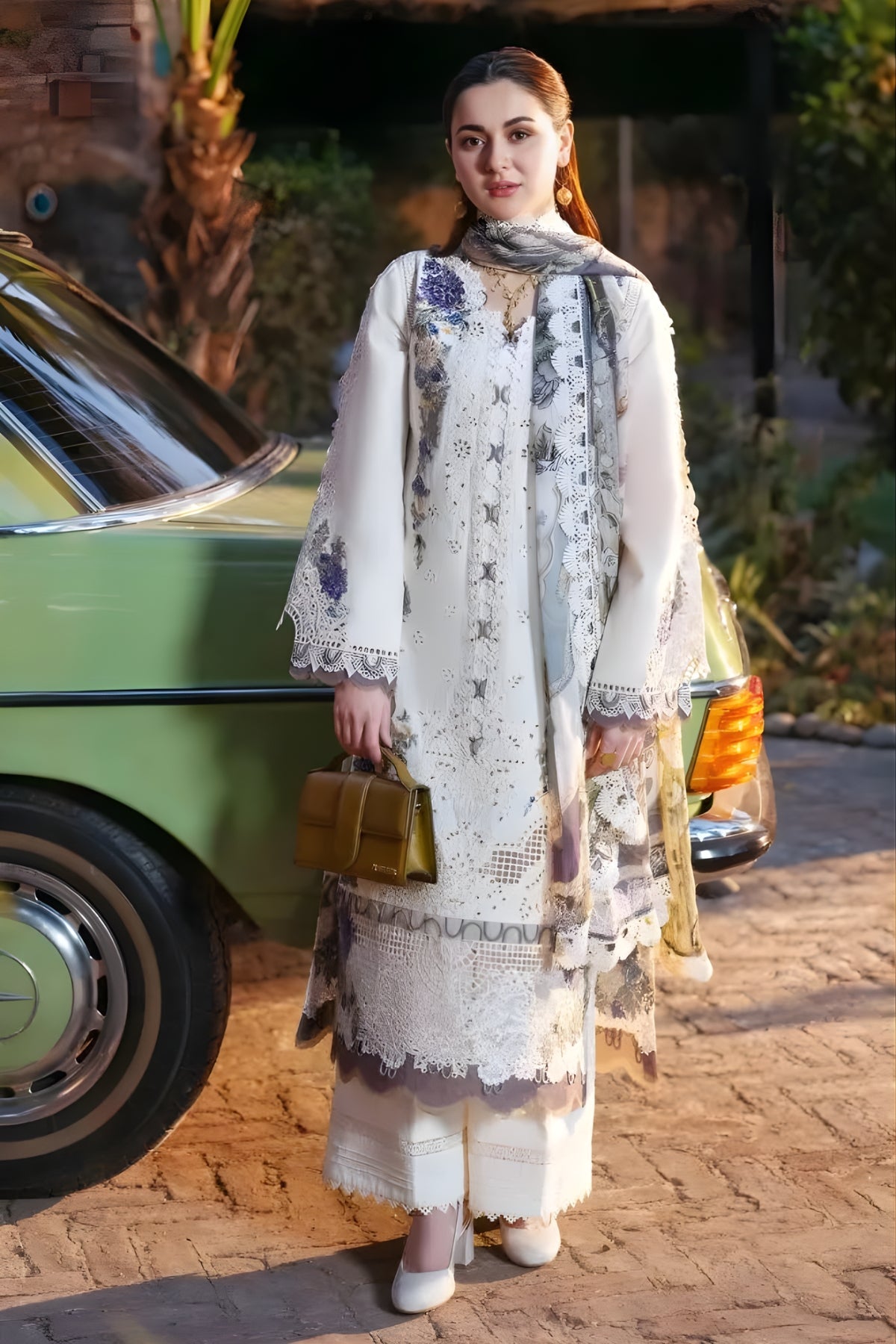 Jade - 3PC Lawn Embroidered Shirt with Printed and Printed Monarc Dupatta (Unstitched)