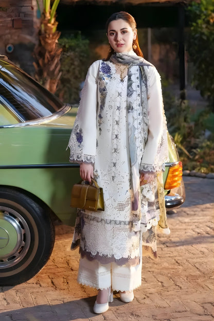 Jade - 3PC Lawn Embroidered Shirt with Printed and Printed Monarc Dupatta (Unstitched)