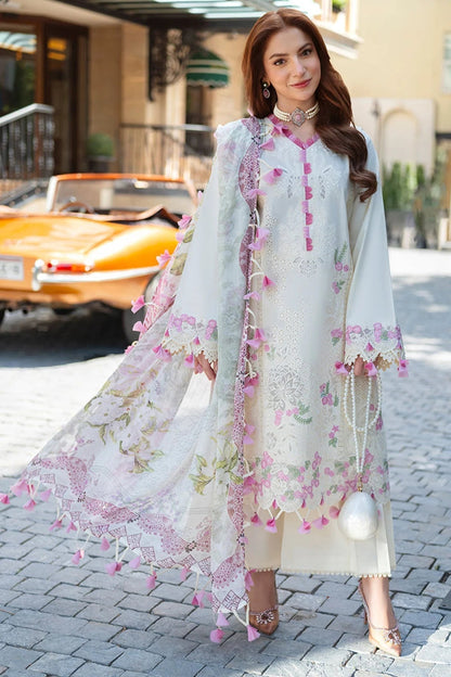 Jade - 3PC Unstitched Lawn Embroidered Shirt with Digital Printed Monarc Dupatta and Trouser