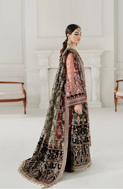 Baroque Luxury Net Embroidered Unstitched 3Pc Suit