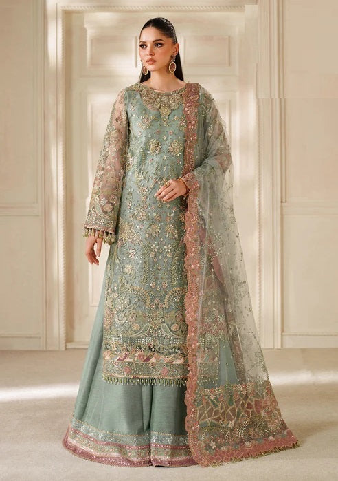Baroque Luxury Chiffon Embroidered 3Pc Unstitched Suit