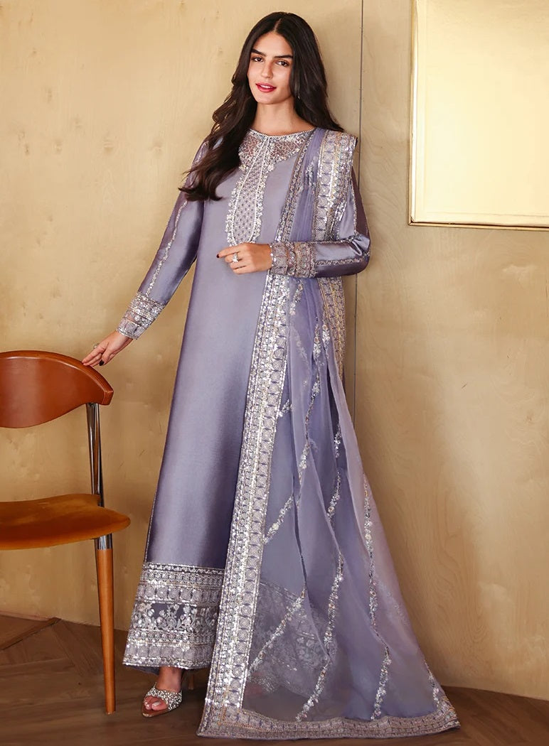 Mushq Aysel Luxury Silk Embroidered 3Pc Unstitched Suit