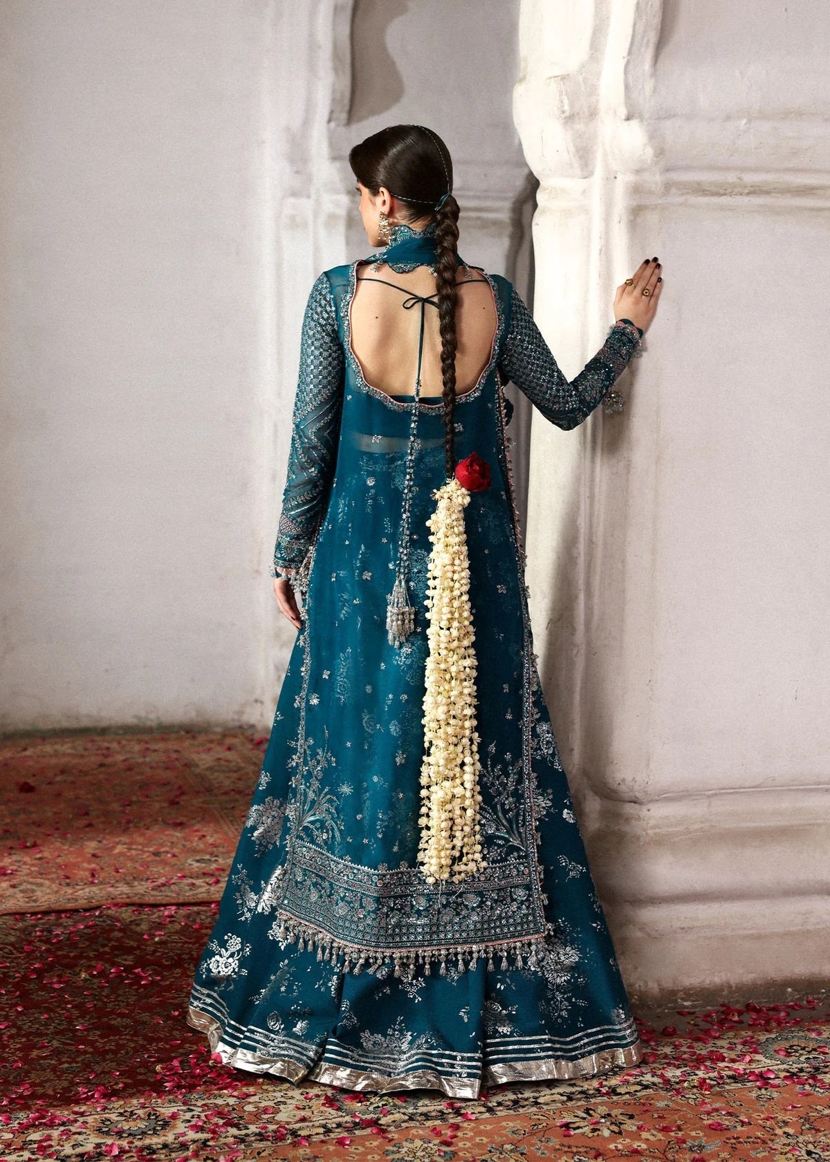 Hussain Rehar Luxury Organza Embroidered Unstitched 3PC Suit - Zebunisa