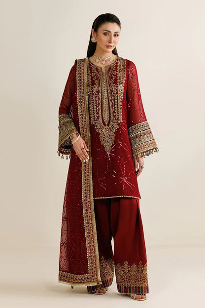 Jazmin Luxury Chiffon Embroidered 3Pc Unstitched Suit