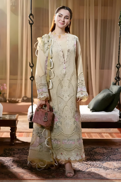 Jade - 3PC Lawn Embroidered Shirt with Printed Monar Dupatta (Unstitched)