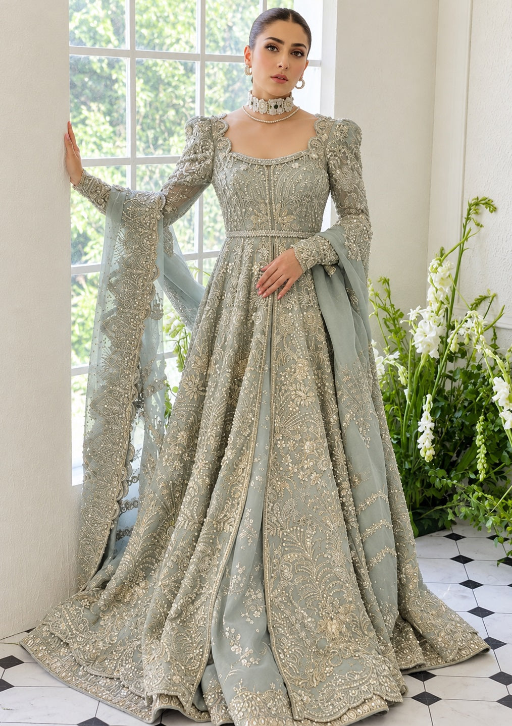 Suffuse IRIS Couture - Medea Luxury Net Embroidered 3Pc Unstitched Suit