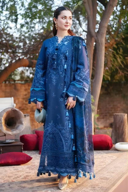 Jade - 3PC Lawn Embroidered Shirt with Monar Digital Printed Dupatta (Unstitched)