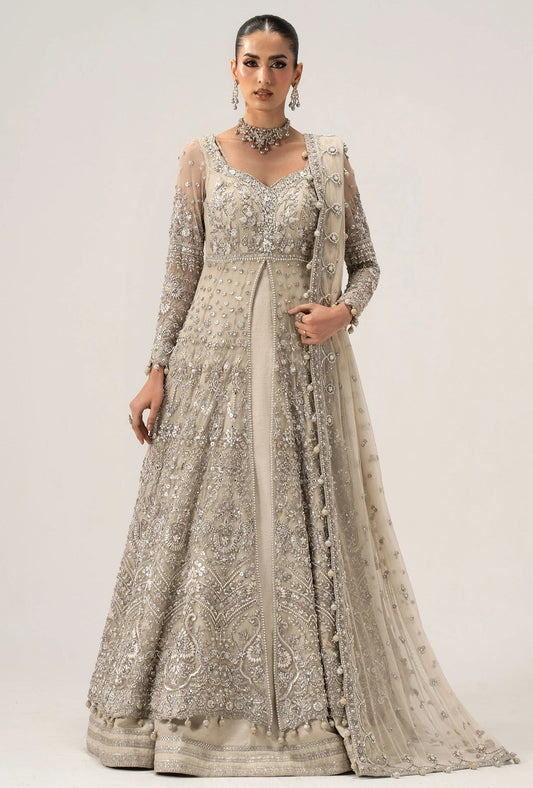 Maria B Elaria Luxury Net Embroidered 3Pc Unstitched Suit (4 yards trouser fabirc )
