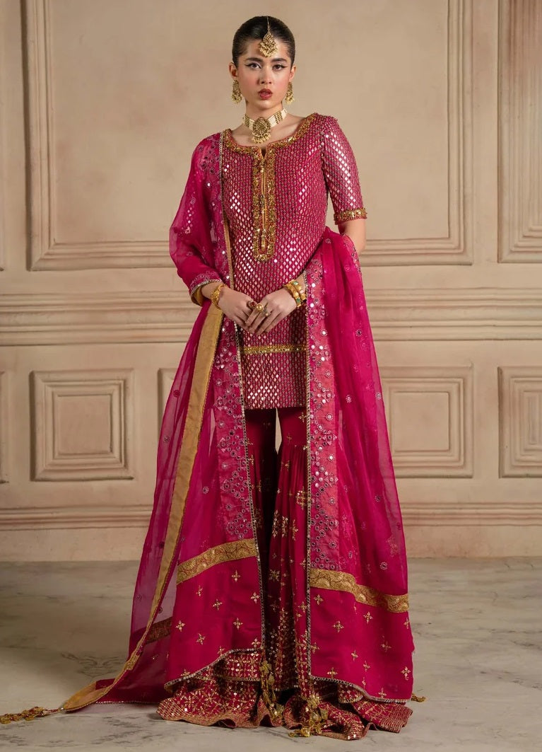 Laj by Lajwanti - GULABEEN Luxury Chiffon Embroidered 3Pc Unstitched Suit