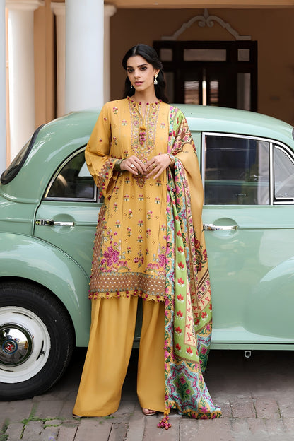 Sapphire - 3PC Unstitched Lawn Embroidered Shirt with Monar Digital Printed Dupatta and Trouser
