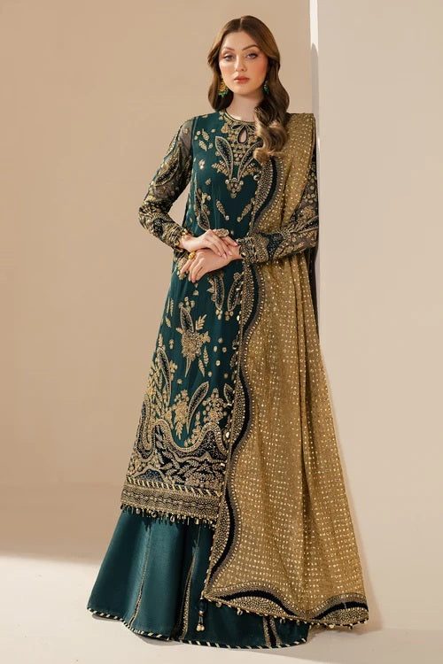 Jazmin Luxury Chiffon Embroidered 3Pc Unstitched Suit