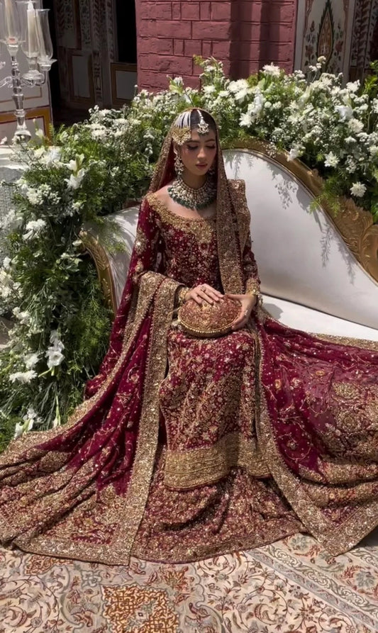 Haris Shakeel Luxury Raw Silk Embroidered 3 PC Unstitched ISHQ - HS