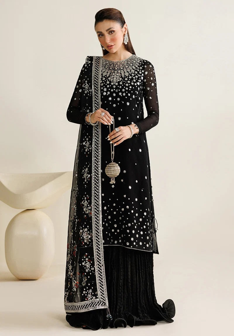 Jazmin Luxury Chiffon Embroidered 3Pc Unstitched Suit