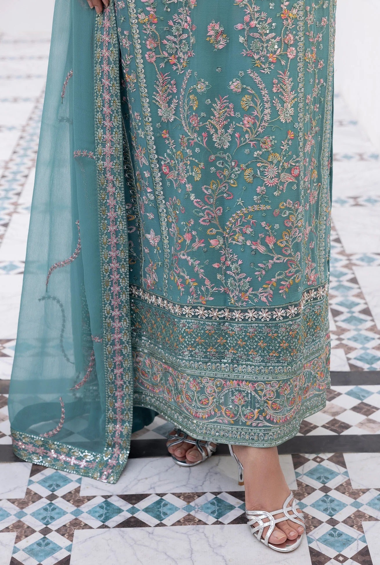 Gulaal Luxury Embroidered Chiffon 3Pc Unstitched Suit Desir