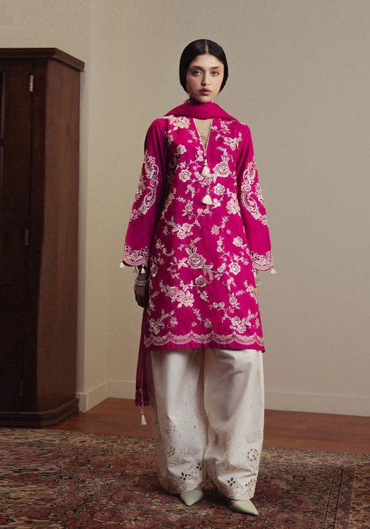 Zara Shahjahan Luxury Embroidered Lawn 3Pc Unstitched/Stitched Suit RAQSAA