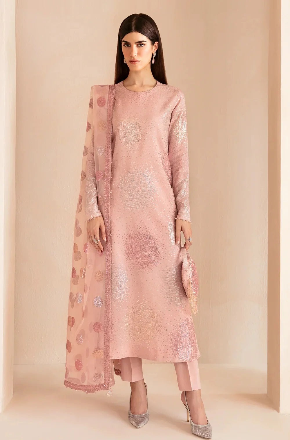 Jazmin Luxury Raw Silk Embroidered 3Pc Unstitched