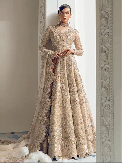 Suffuse Luxury Net Embroidered 3Pc Unstitched Suit - Alena