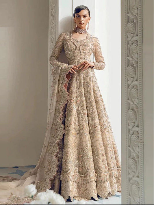 Suffuse Luxury Net Embroidered 3Pc Unstitched Suit - Alena
