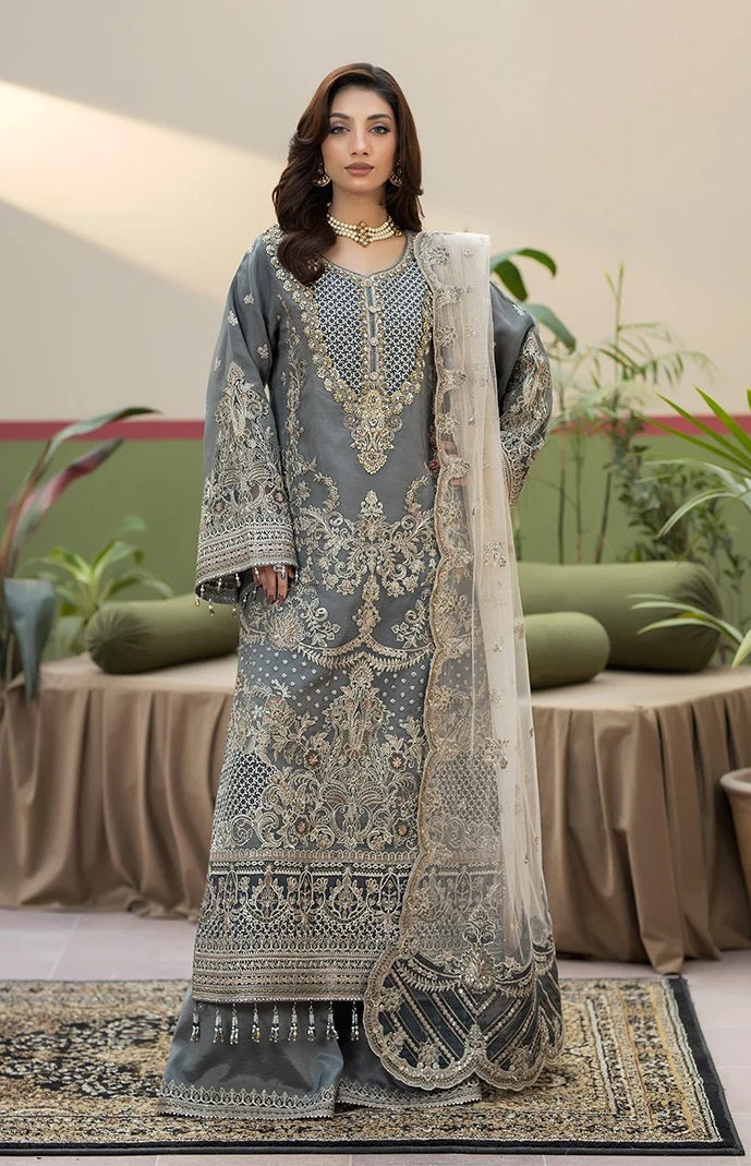Imrozia Luxury Embroidered Organza 3Pc Unstitched Suit Sukoon