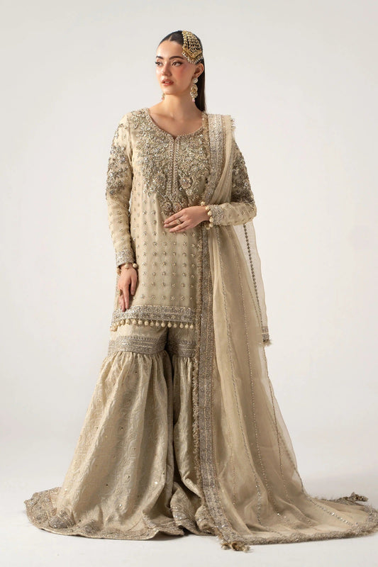 Maria B Luxury Embroidered Myssory 3Pc Unstitched Suit - Mayrozeh