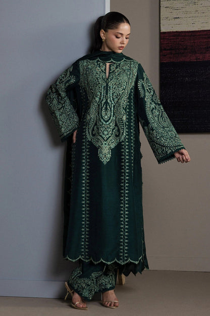 Zara Shahjahan Luxury Lawn Embroidered 3Pc Unstitched/Stitched Suit - Zehra