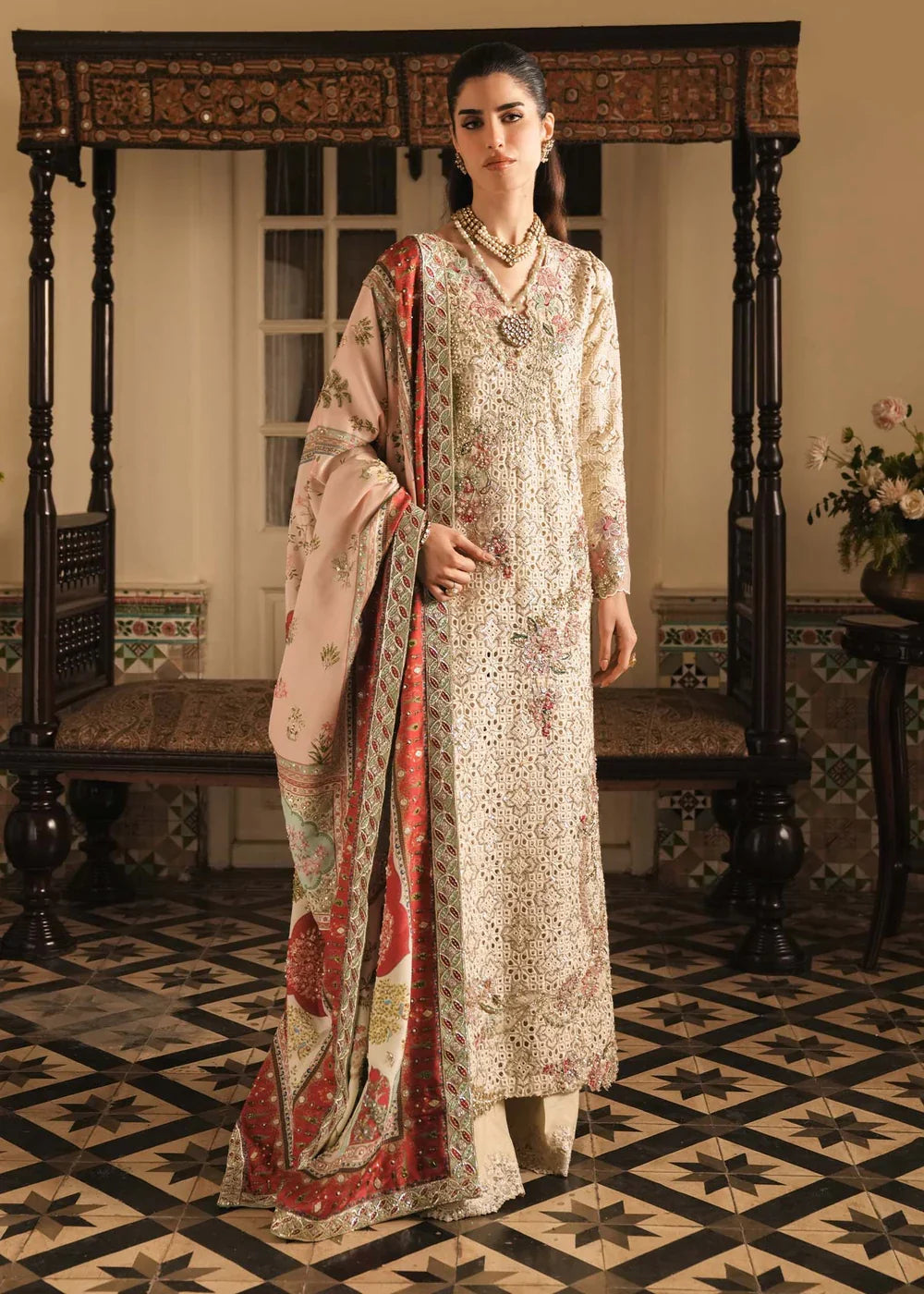 Saira Shakira Luxury Raw Silk Hand Emblishment - GILDED