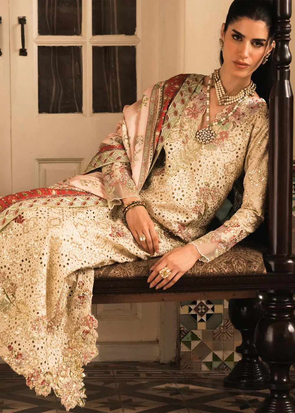 Saira Shakira Luxury Raw Silk Hand Emblishment - GILDED