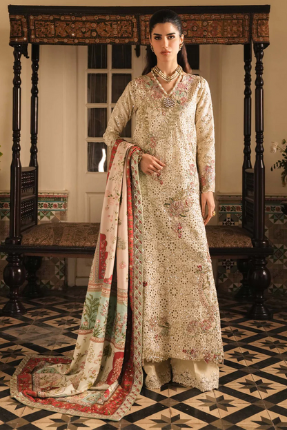 Saira Shakira Luxury Raw Silk Hand Emblishment - GILDED